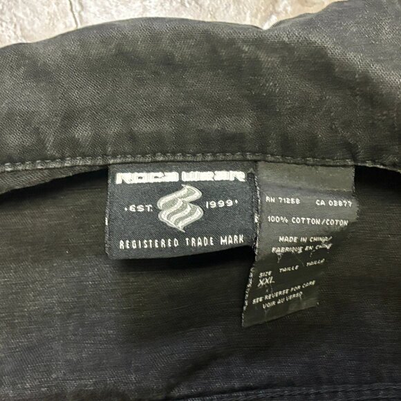 ~~Rocawear Vintage Black Denim ZIP UP Jacket Men’s XXL Zip Up Trucker...a few li - Picture 6 of 9